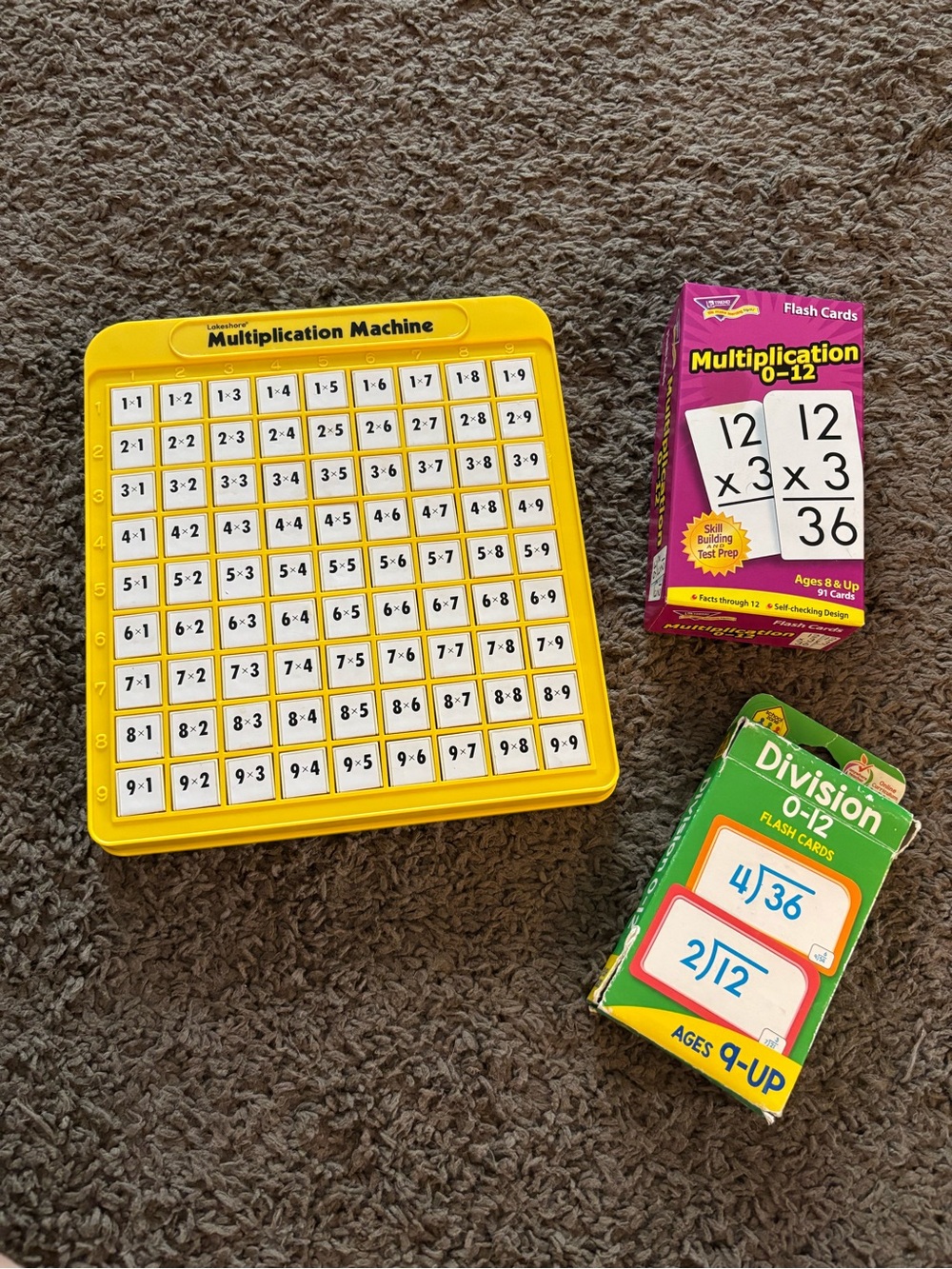 Lakeshore Multiplication Machine Educational Toy Division Flashcards Kids